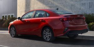 Red 2024 Kia Forte parked | Lanham, MD
