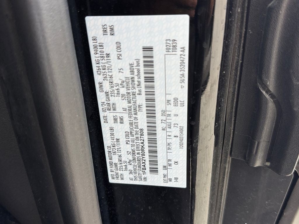 2024 Ford Transit-350 XLT "15 Passenger"