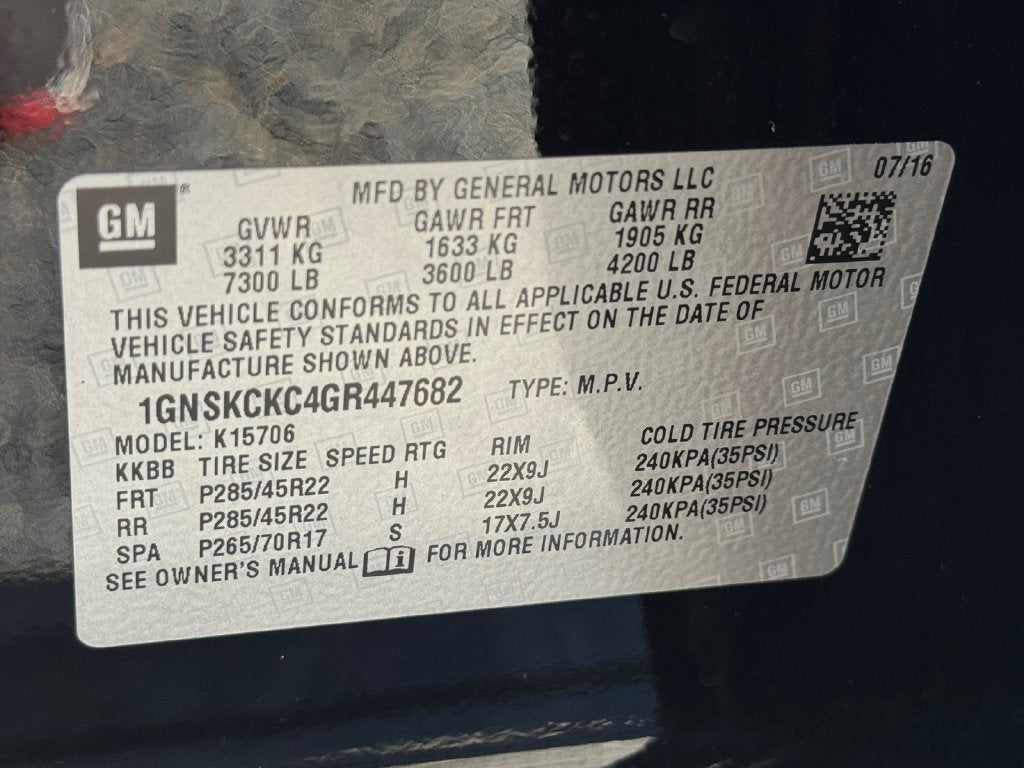 2016 Chevrolet Tahoe LTZ