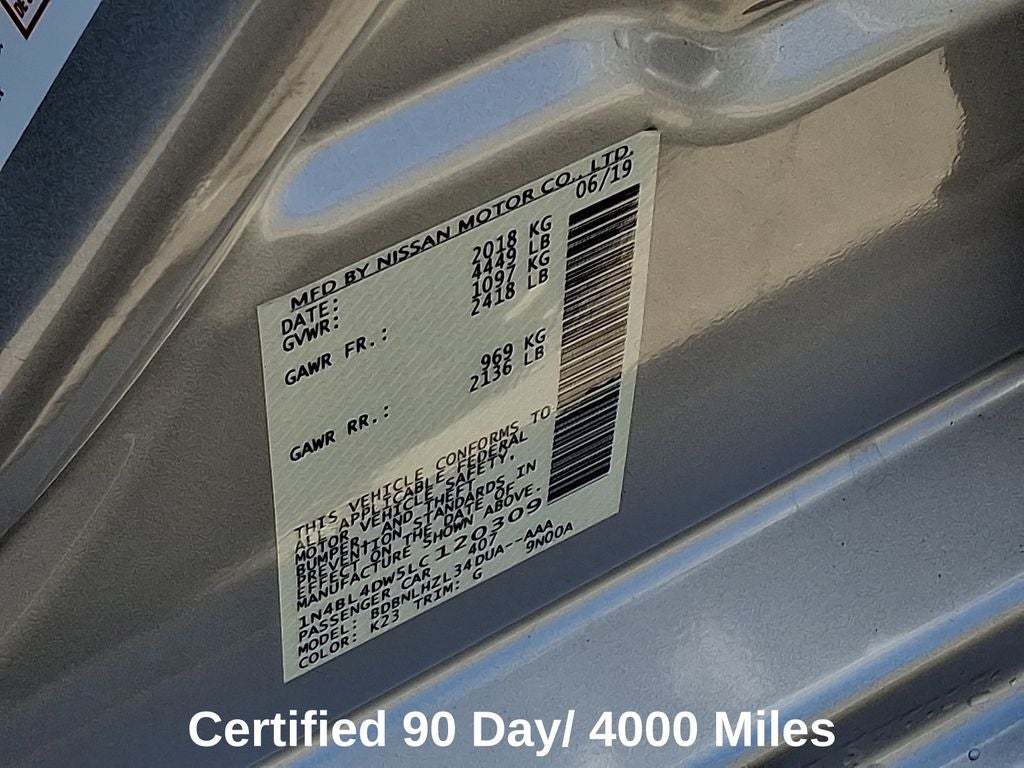 2020 Nissan Altima 2.5 SV
