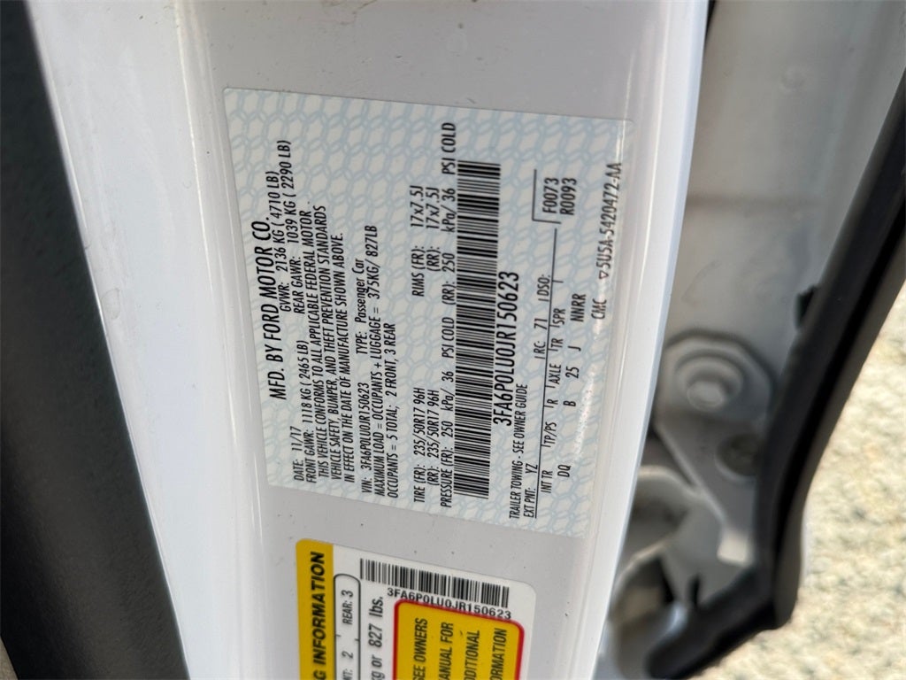 2018 Ford Fusion Hybrid SE