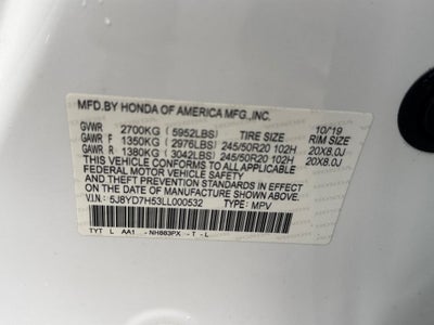 2020 Acura MDX Sport Hybrid Technology Package SH-AWD
