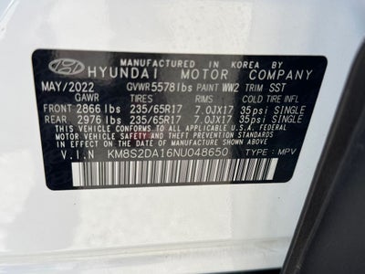 2022 Hyundai Santa Fe Hybrid Blue