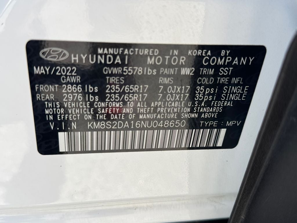 2022 Hyundai Santa Fe Hybrid Blue