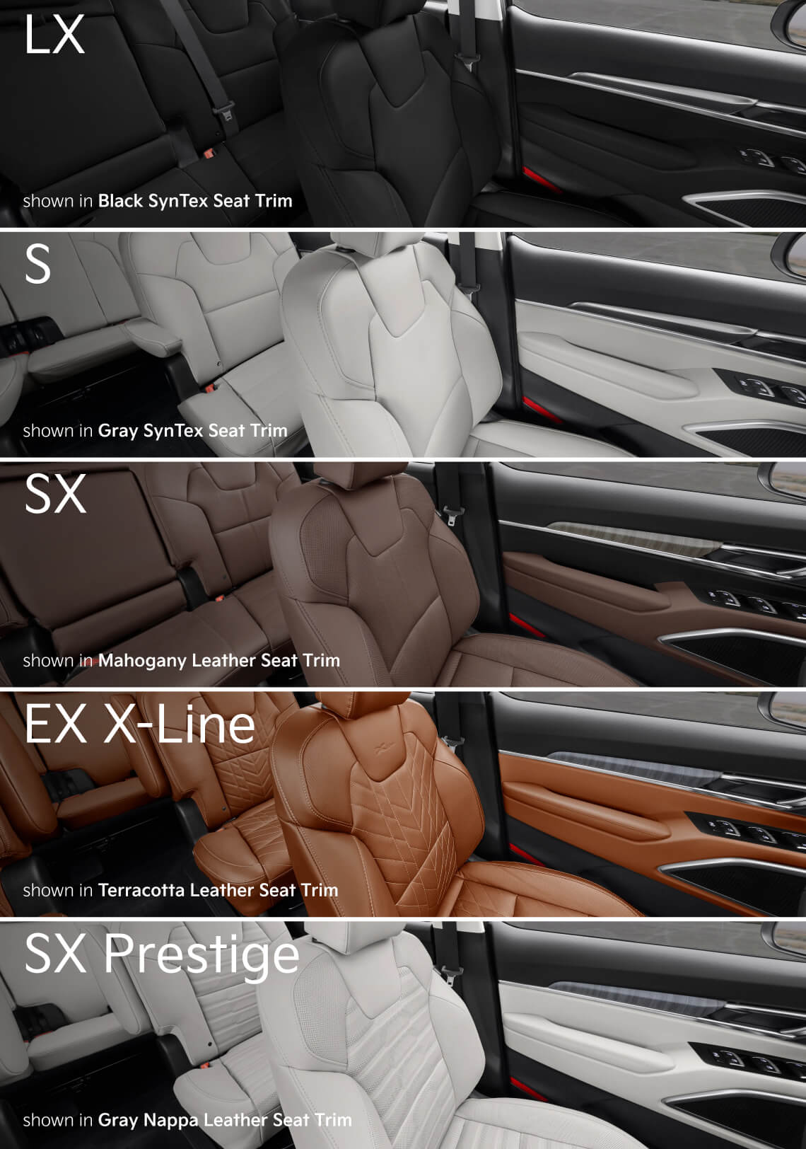 Kia Telluride Interior Colors: Black