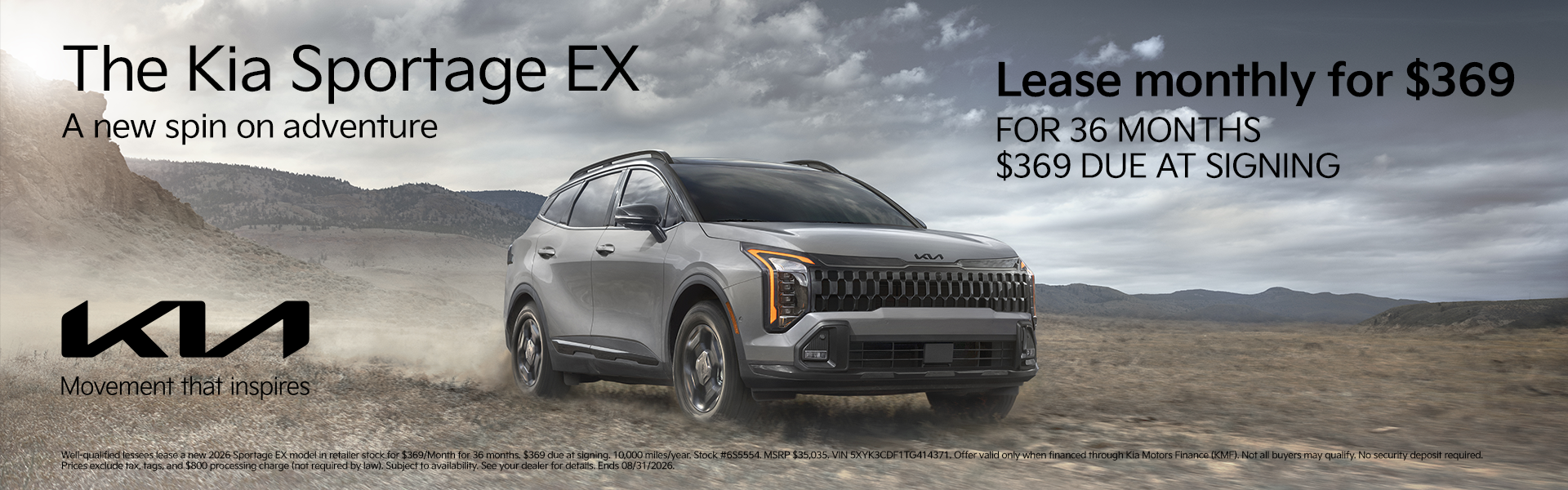 New 2026 Sportage EX