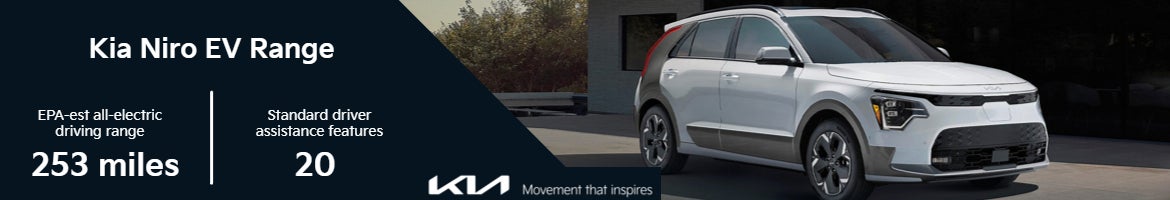 2024 Kia Niro EV Banner with range information Lanham, MD